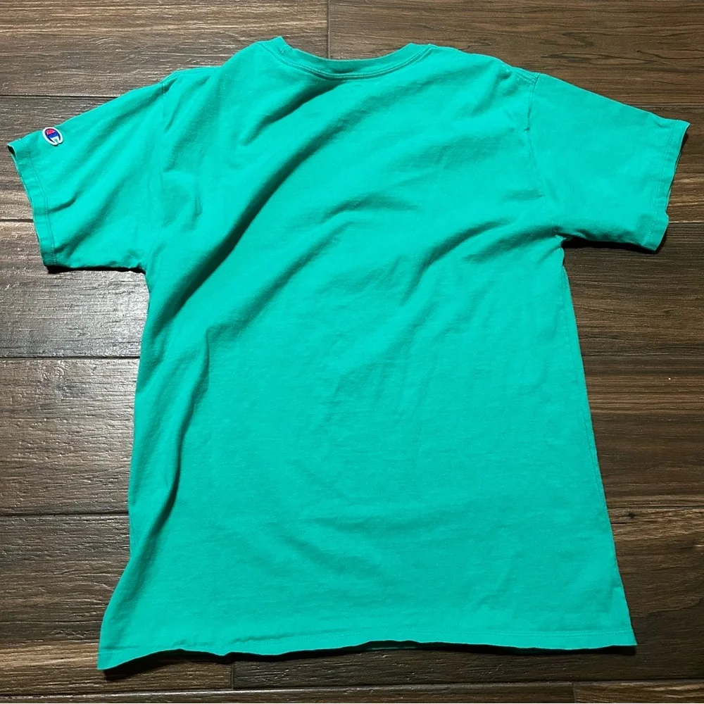Champion Men’s‎ Short Sleeve Medium Shirt Green with Neon Green Letters - Picture 9 of 10